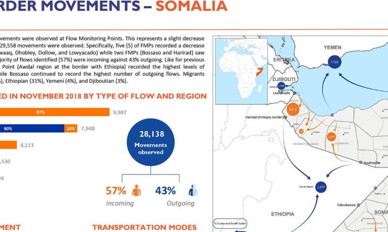 Somalia - Border Point Flow Monitoring (November 2018)